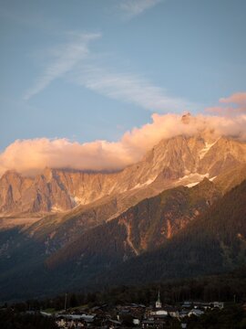 mountain landscape with clouds