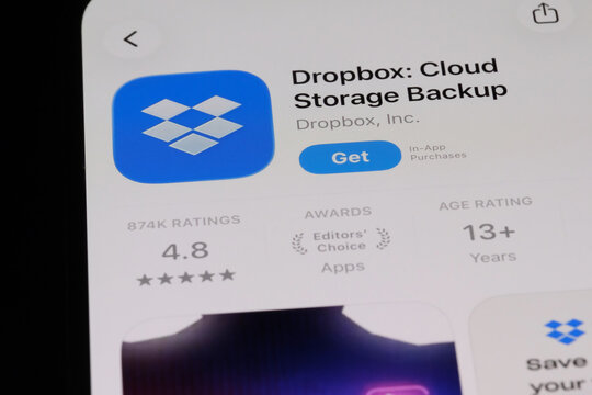 Shanghai,China-July 30th 2026: Dropbox app icon and brand logo