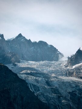 glacier in the mountains