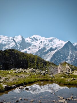 mountain landscape with lake