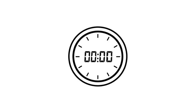Minimalist analog clock face design.