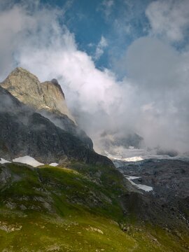 clouds over the mountains