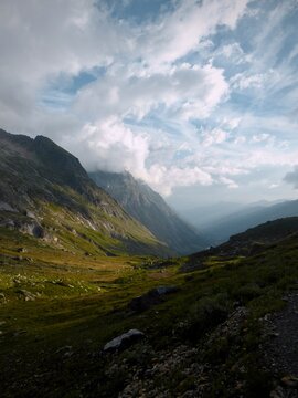 mountain landscape with clouds