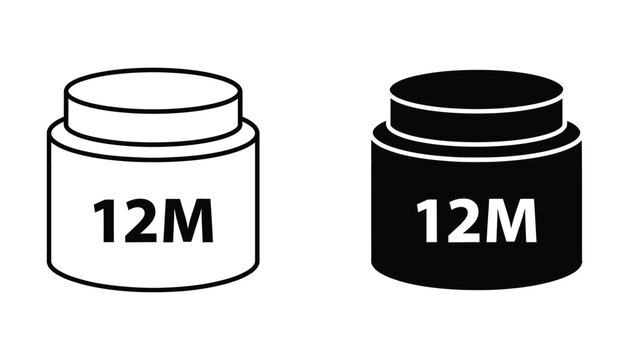 Isolated 12m container icons side by side