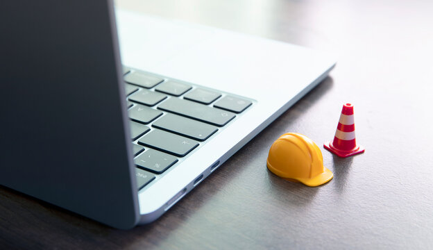 warning under construction , website under maintenance , troubleshooting and fixing