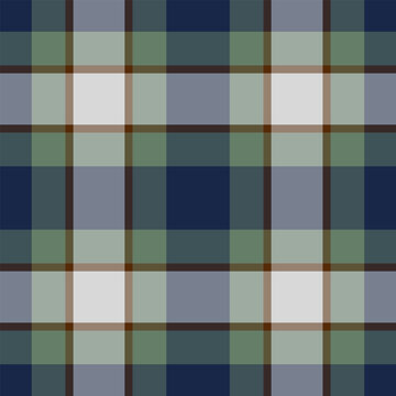 Ornate tartan seamless check, festive textile texture background. Hippie vector plaid fabric pattern in pastel and dark colors.