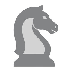 Gray chess knight piece head profile view © ShapeTheory
