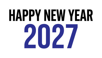 Happy New Year 2027 celebration text © MD