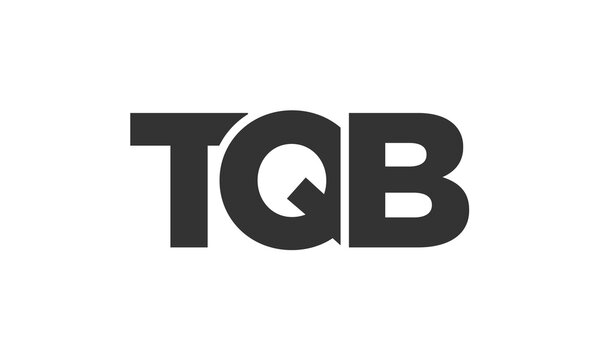TQB logo design template with strong and modern bold text. Initial based vector logotype featuring simple and minimal typography. Trendy company identity.