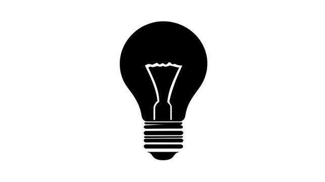 A simple, iconic illustration of a light bulb with its filament illuminated, symbolizing an idea or innovation