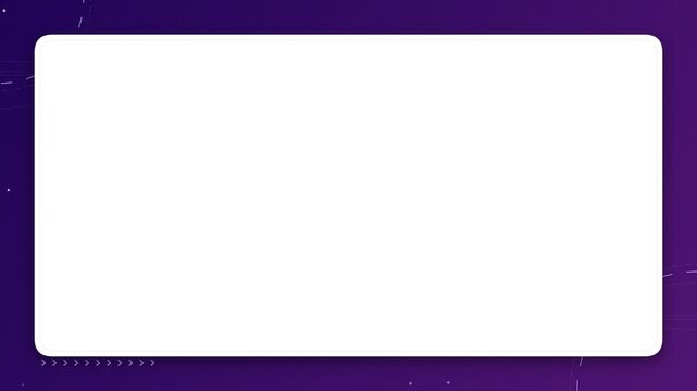 Blank white frame on dark purple digital background