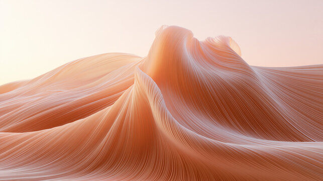 Abstract Wave Landscape Desert Rock Formation