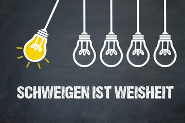 Fototapeta premium Schweigen ist Weisheit 