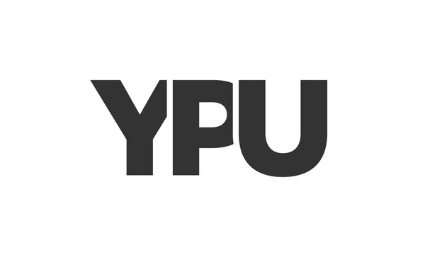YPU logo design template with strong and modern bold text. Initial based vector logotype featuring simple and minimal typography. Trendy company identity.