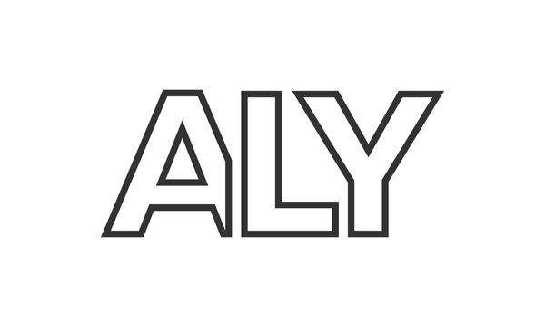 ALY logo design template with strong and modern bold text. Initial based vector logotype featuring simple and minimal typography. Trendy company identity.