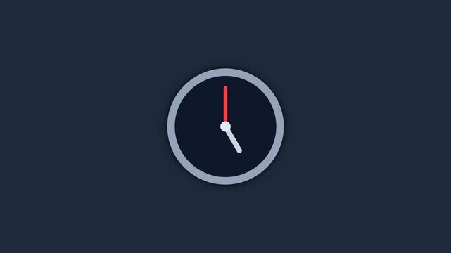 Dynamic Clock Time Animation for 4K Stock Footage