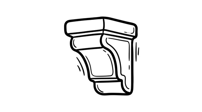 Architectural corbel bracket doodle.