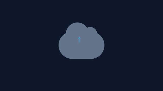 Dynamic Cloud Sync Animation 4K Abstract Background
