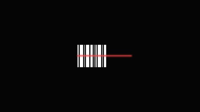Dynamic Barcode Scanner Animation 4K Abstract Background