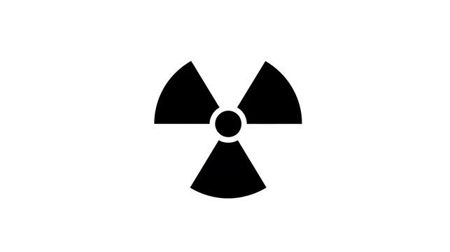 Radiation symbol, a warning sign representing hazardous radioactive material