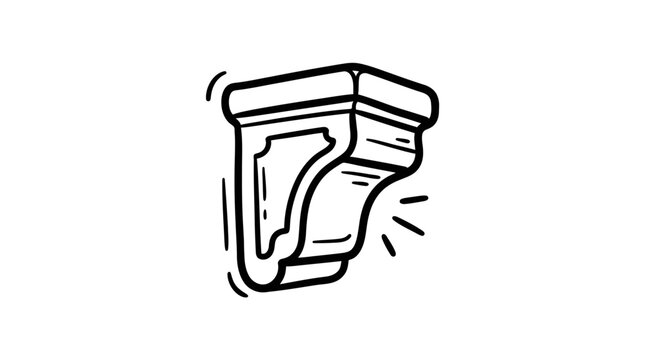 Decorative corbel architectural sketch.