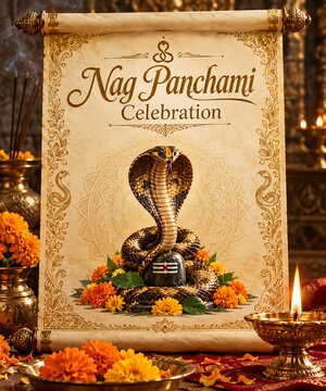 Nag Panchami Naga Panchami Hindu Festival Celebration during Shravana Sawan with Naga Puja and Shiva Worship