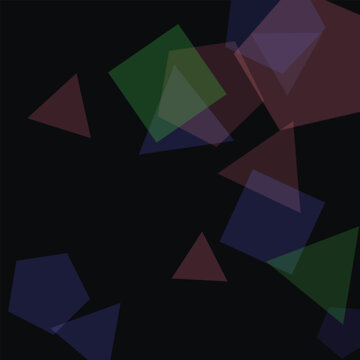 Abstract geometric shapes with vibrant colors and soft shadows