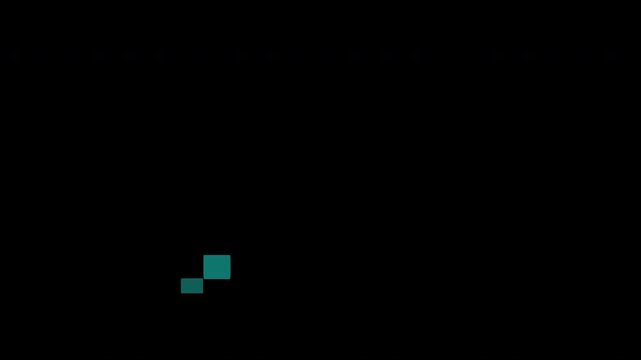 Abstract Organic Viscous Elastomer Membrane Tear Lower Third 4K Alpha Channel Motion Graphic, Teal Floating Particle Bead Overlay