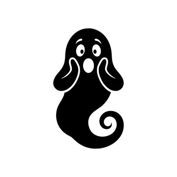 Cute Ghost Icon Vector Illustration for Halloween