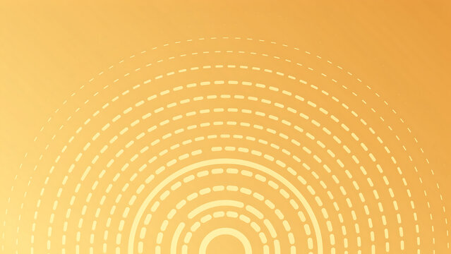 Abstract yellow background with dashed concentric circle pattern, background