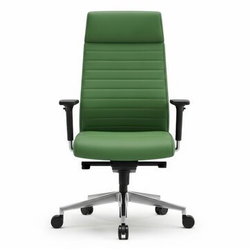 Modern green ergonomic office task chair with adjustable arms, furniture