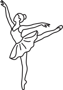 Ballerina dancing gracefully on pointe shoes in studio.