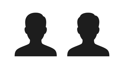 Fototapeta premium Two human head silhouettes against a white background