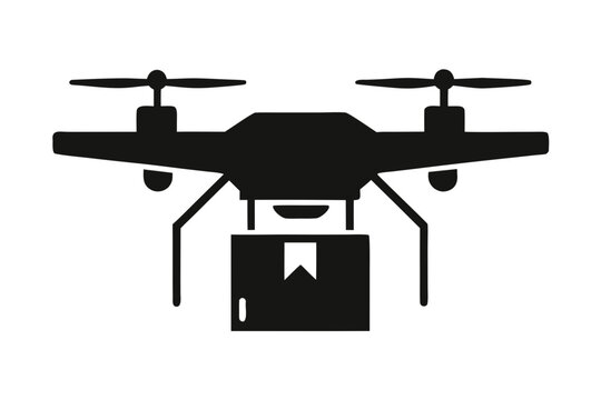 Modern drones delivering services vector illustration 