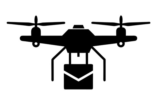 Modern drones delivering services vector illustration 
