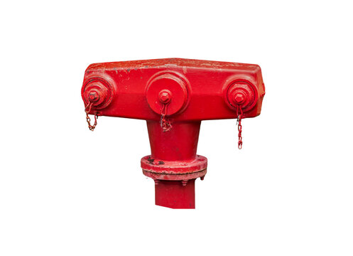 Red fire hydrant isolated