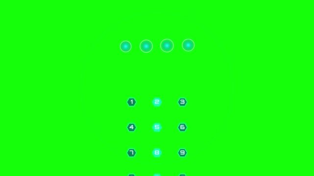Digital Numeric Keypad Security Interface for Authentication Access