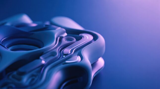 Abstract futuristic tech background in purple blue gradient