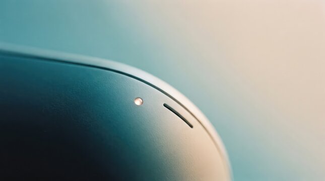 Minimal smartphone edge with camera and soft gradient background