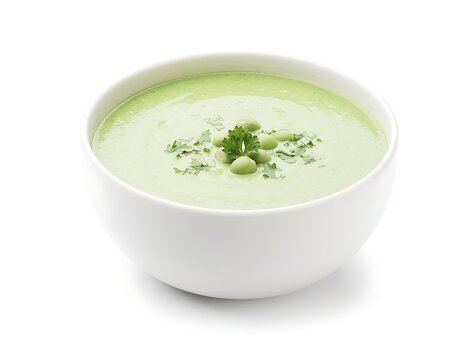 Fresh green mint leaves in a white ceramic bowl.