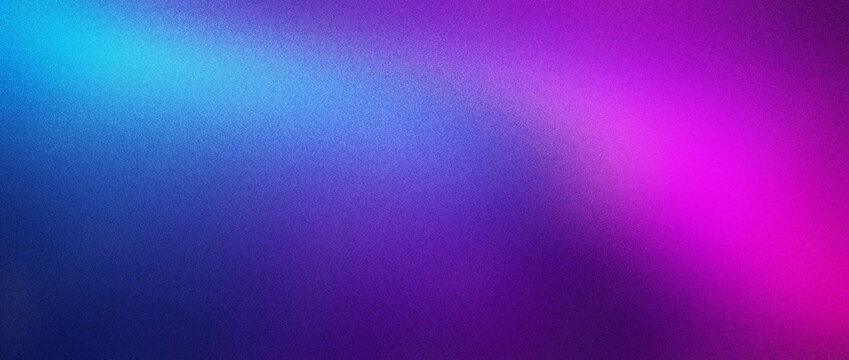 Neon colors flow, grainy texture effect, purple pink blue color gradient background blurred futuristic banner design