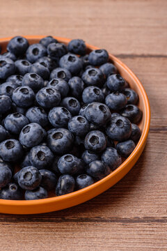 Fresh, ripe, and juicy wild blueberries as an ingredient for vegetarian dishes