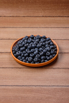Fresh, ripe, and juicy wild blueberries as an ingredient for vegetarian dishes