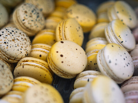 Delicious Assortment of Colorful Gourmet Macarons