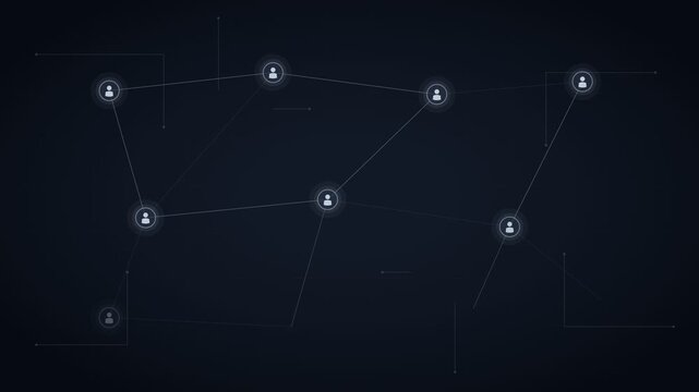White Circuit Board People Tech Connection Glow 4K Loop