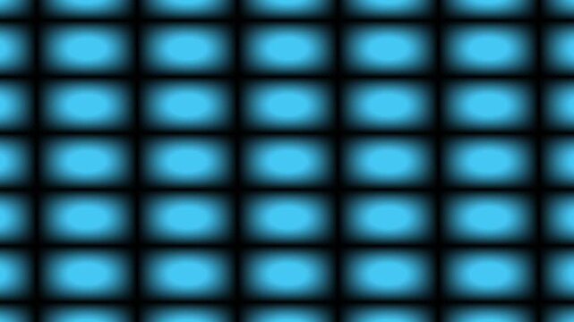 Futuristic blue neon grid background, glowing digital led panel animation, abstract geometric light wall for stage backdrop and music video