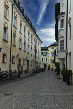 glimpses of the medieval historic center  Bressanone south tyrol italy