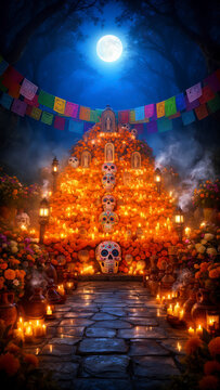 d&iacute;a de muertos, D&iacute;a de los Muertos, altar de muertos, ofrenda mexicana, cultura mexicana, tradici&oacute;n mexicana, patrimonio cultural, celebraci&oacute;n mexicana, folclore mexicano, altar monumental, cempas&uacute;chi