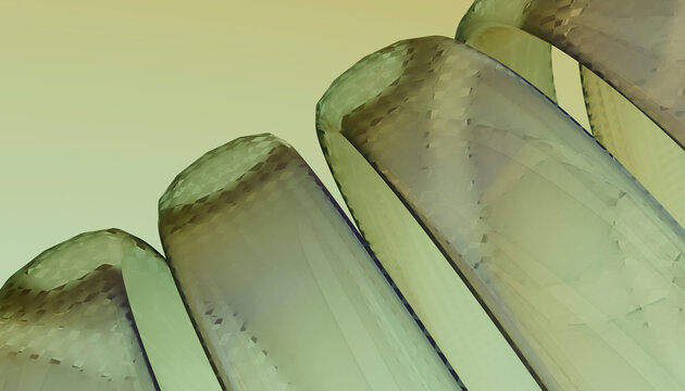 Abstract translucent rings with textured pattern