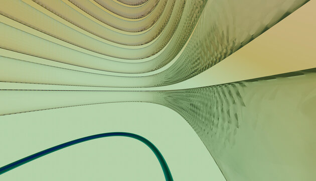 Abstract translucent rings in gentle curves